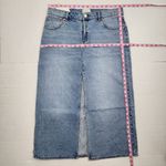 Abrand 99 LOW DENIM MAXI SKIRT SYLVIE Jean Skirt Light Wash Blue Denim Size 29 Photo 5