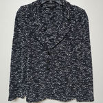 St. John Button Up Boucle Blazer Jacket Sz 10 Chunky Knit Business Academia Photo 0