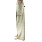 ZARA Women's Beige High Waisted Wide Leg Windbreaker Palazzo Trousers Pants Sz S Photo 1
