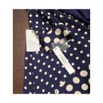 Maggy London Navy White Polka Dot Midi Dress Size 16 NWT High Neck Long Sleeve Blue Photo 8