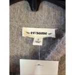 ee:some  Women's Fuzzy Cropped High Low Beige Sweater NWT Size Small (5406) Photo 3