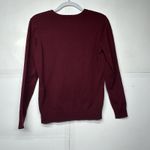 Lands' End Lands’ End Women’s Petite Medium Burgundy V-Neck Sweater Long Sleeve Photo 8