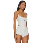 superdown  Gia Corset Top in White X-Small New Womens Sleeveless Tank Photo 1