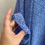 INC Blue Polka Dot Dress Long Sleeve Retro Size M Size M Photo 9