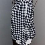 J.Crew Black and White Checkered Women's Top Photo 0
