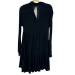 Free People Sz XS Women's Best Girl Long Sleeve Keyhole Back Tiered Tunic Dress Photo 7