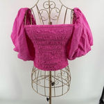 Young Fabulous and Broke Yacht Top Off Shoulder in Tropical Pink Size S Photo 0