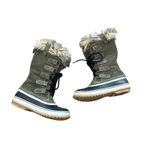 Sorel Joan of Arctic Waterproof Winter Boots Green Faux Fur Trim Size 6 Photo 9