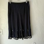 Attention  Y2k Whimisigoth Skirt 6 Sheer‎ Sequin Floral Midi Lined Side Zip Photo 8
