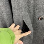 Vintage Jofeld Wool Blend Velvet Trim Black Pea Coat Size Medium Gray Photo 7