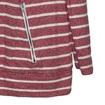 Loft Ann Taylor Womens Sweatshirt Size Medium Red With White Stripes Pockets Photo 2