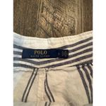 Polo Ralph Lauren 100% linen striped boat shorts size 6 button fly White Photo 2