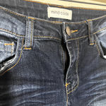 Mind Code Y2K  Jeans Juniors 5 Skinny Low Rise Dark Wash Distressed cuffed ankle Photo 3