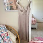 Revelry Bardot Satin Off Shoulder Maxi Dress in Soft Champagne Size 8 Gold Photo 2