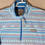 Love and Pineapples Quarter Zip Fleece Jacket Womens Size L Blue Size L Photo 2