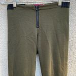 Alice + Olivia Green Ponte Knit Front Zip Leggings 6 Photo 1