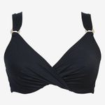 MiracleSuit Underwire Plunge Bra Top in Black, NWT, Size 38 DDD Photo 1