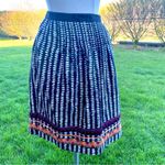 Anthropologie Edme and Esyllte Beribboned Rings Printed Skirt Photo 6