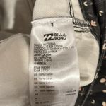 Billabong  black denim floral print button fly jean skirt Photo 9