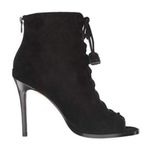 Coach  Lena Black Suede Leather Sexy Fun Open Toe Ankle Boots bootie [size 7.5] Photo 0