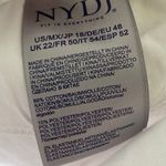 NYDJ NEW  Ella Denim Jean Shorts with Side Slits Size 18 Optic White Lift Tuck Photo 6