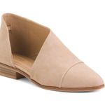 Catherine Malandrino Zwan Asymmetrical Flats in Taupe Suede NEW Photo 0