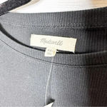 Madewell Ribbed Crewneck Full-Coverage Bodysuit Black Long Sleeve Ribbed XXS Photo 1