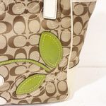 Coach Signature Bleecker Daisy Tote F14724 Khaki Brown Floral Shoulder Bag Photo 3