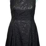 Hutch  Black Jacquard Sleeveless Fit and Flare Dress LBD 14 Curvy Plus! Photo 0