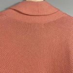 Lands' End Sweater Coral Open Front Casual Beach Cozy Cardigan Lagenlook Size L Photo 5