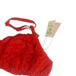 Free People We Are HAH Hook Up Bra 30-38B NWT Lace Demi Underwire Blood Orange NEW Photo 3