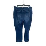 Betabrand  Jeans Womens 1X Blue Dark Wash Stretch Pull On Straight High Rise Photo 4