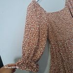 Angie  Long Sleeve Floral Dress - Pink and White Photo 4