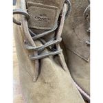 Coach New York Karson Wedge Boots Women's 6B Beige Suede Lace Up Ankle Booties Photo 2