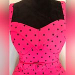 NWT Vixen by Micheline Pitt Hot Pink Polka Dot Maneater Swing Dress Sz M Size M Photo 2