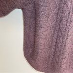 Vera Wang Simply Vera  | Dusty Mauve Cable Knit Sweater | Large Photo 3