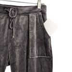 House Of Harlow 1960 Dark Grey Velour Drawstring Cuffed Jogger Pants Small Gray Photo 2