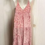 Aerie  Velvet Dress Womens Size Medium Midi Tiered Babydoll Cottagecore  Boho Photo 4