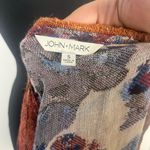 John Mark  Open Duster Cardigan Sweater OMBRE Front FLORAL FRINGE Back Boho Sz S Photo 2