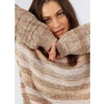 O'Neill O’Neill Lake Shore Striped Knit Sweater Beige Pink Size L Photo 1