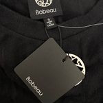 Bobeau NWT Wide Rib Crew Neck Side Slit Top Black Size Small Knit Casual Photo 5