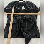 NWT MISHCA Tie Front Jacket Topper‎ Black Tonal Animal Print Ruffle Size Small Size M Photo 2
