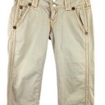 True Religion Tan Sammy Big T Capri Crop Pants 27 Photo 0