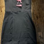 Motel Black Mini Bow Dress Photo 0