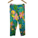 Ralph Lauren Lauren  Pants Womens Sz 10 Multicolor Floral‎ Side Zip Crop Tropical Photo 2