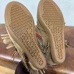 Ash  Beatnik Fringe Suede Leather Wedge Sneakers in Tan Photo 4