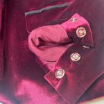 ark & co. Women's M Burgundy Velvet Blazer Single Button Jacket Red Size M Photo 5