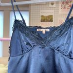 satin top Blue Photo 1