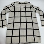 Escio Cardigan Sweater Womens M Toggle Button Windowpane Plaid Ivory Black NEW Multiple Size M Photo 11