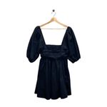 Abercrombie & Fitch Ruched Bodice Puff Sleeve Mini Dress Black Size M Babydoll Photo 1